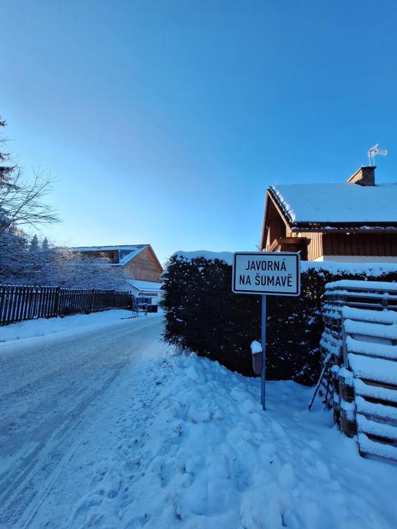 Apartmán v Javorné na Šumavě v zimě