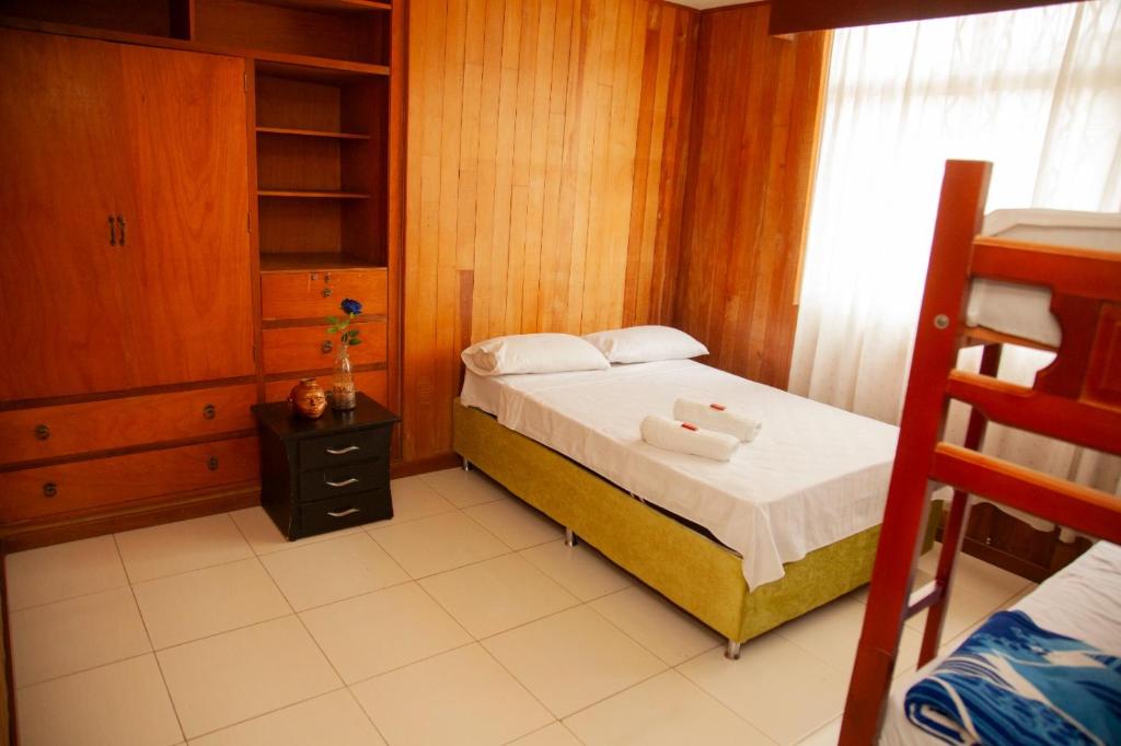 Postel nebo postele na pokoji v ubytování Hostel Morobik and outdoor brunch