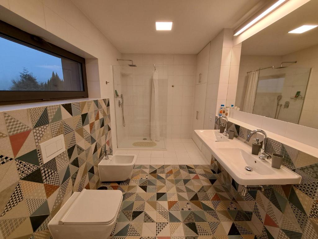 Koupelna v ubytování Apartmány Hutisko 769