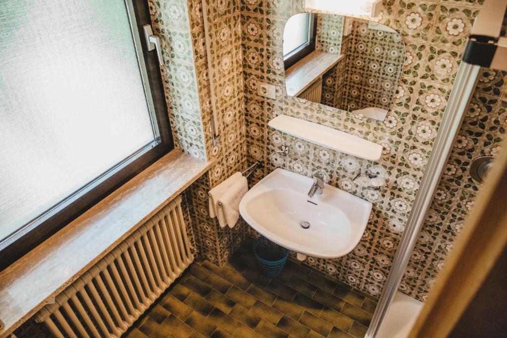 Koupelna v ubytování Feldgärtenhof