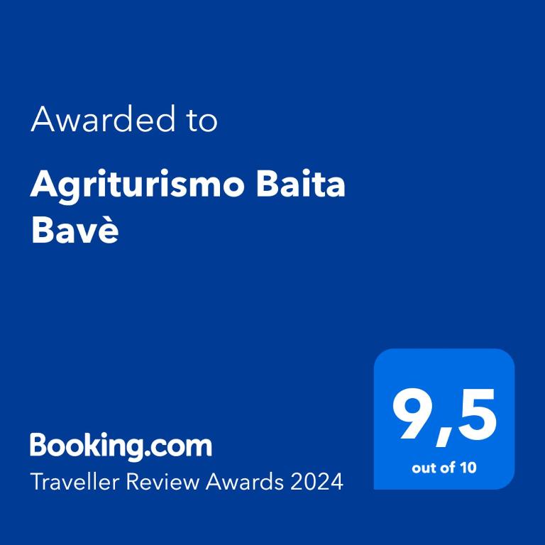 Certifikát, hodnocení, plakát nebo jiný dokument vystavený v ubytování Agriturismo Baita Bavè