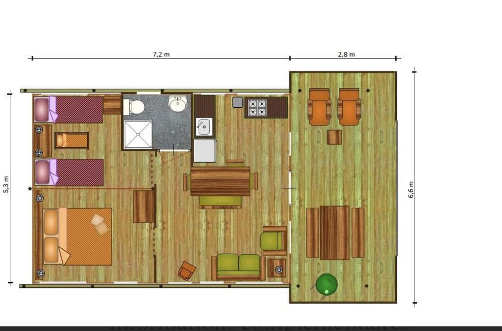 Půdorys ubytování Camping LA SERRE