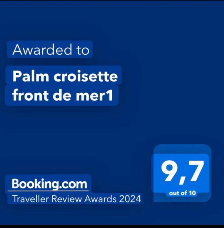 Certifikát, hodnocení, plakát nebo jiný dokument vystavený v ubytování Palm croisette front de mer1