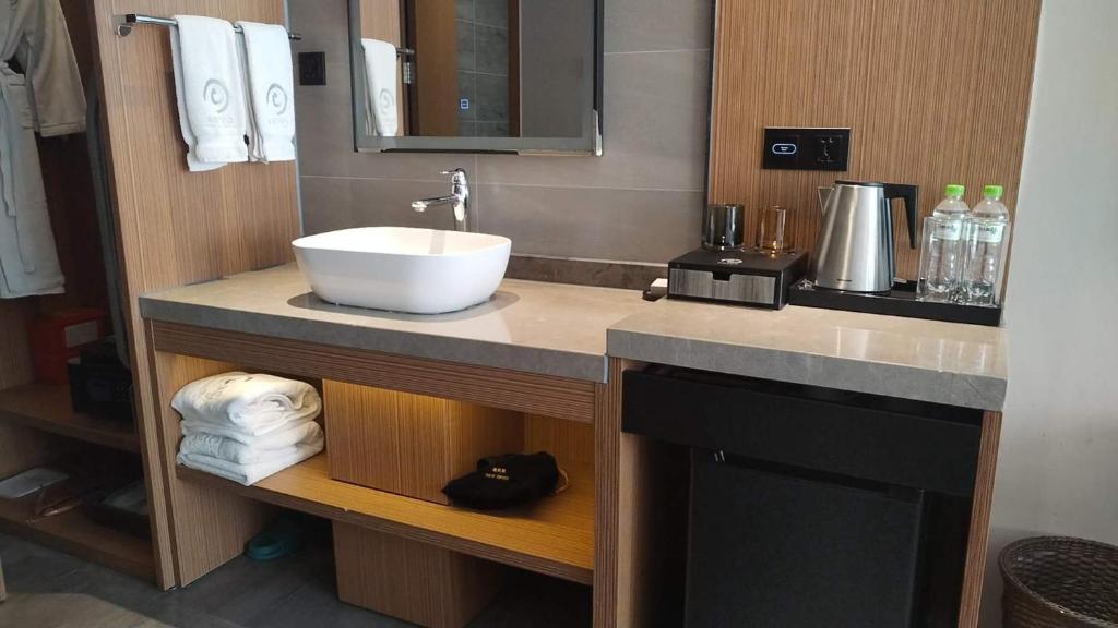Kuchyň nebo kuchyňský kout v ubytování Aurea Central Hotel