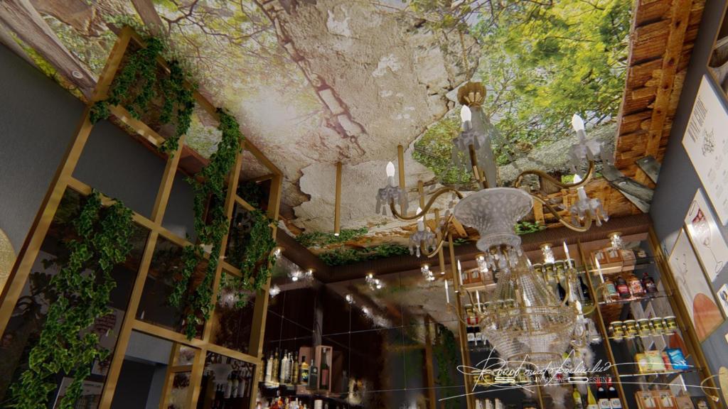 a restaurant with a ceiling with ivy at Dimora della via Appia PRETORIA in Potenza