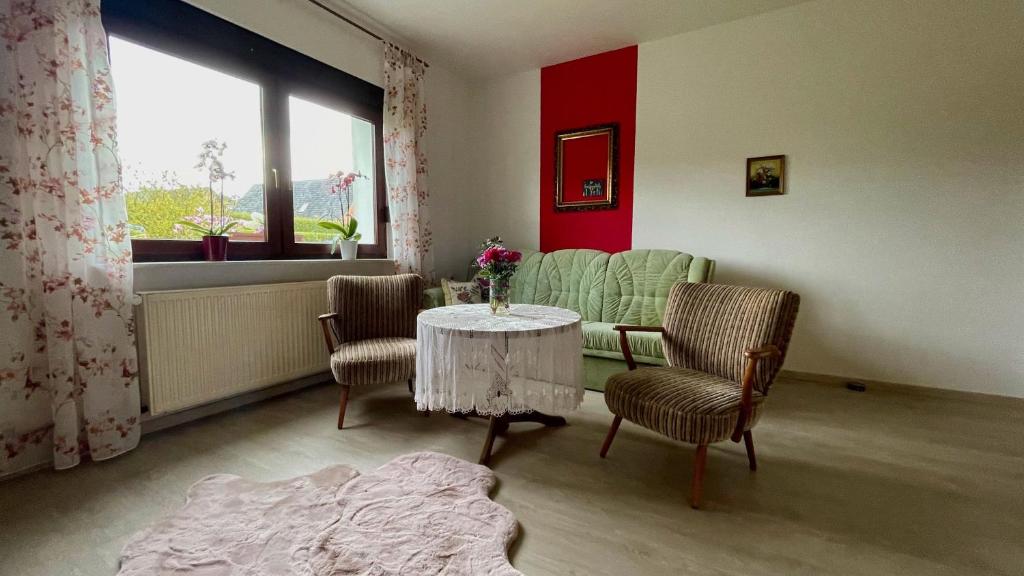Posezení v ubytování Ferienhaus "Am Flachsee"