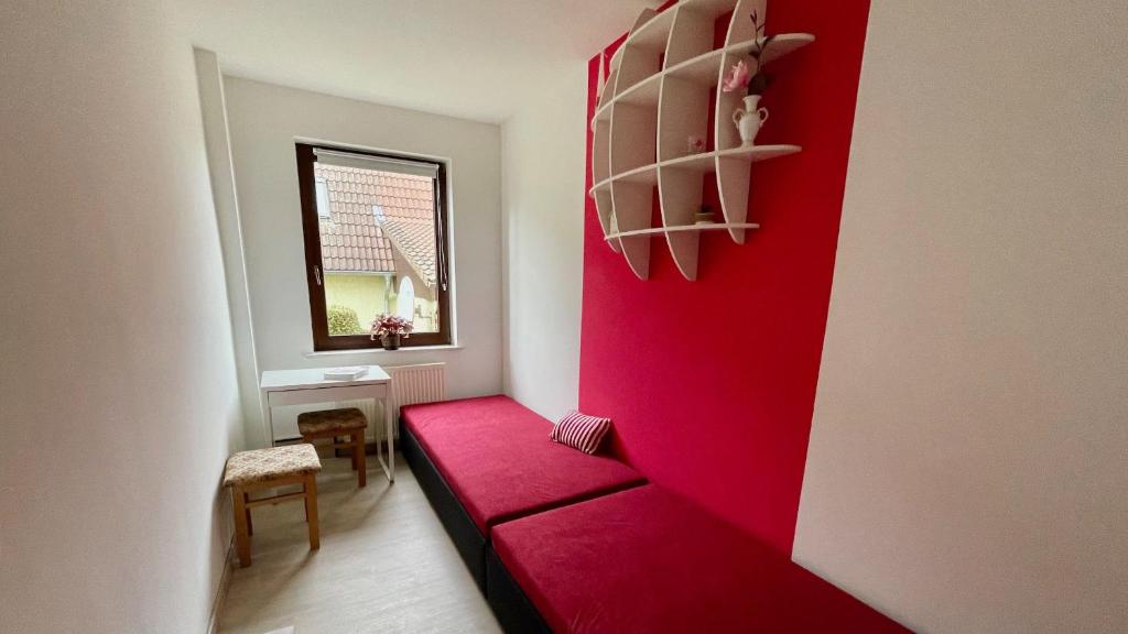 Posezení v ubytování Ferienhaus "Am Flachsee"
