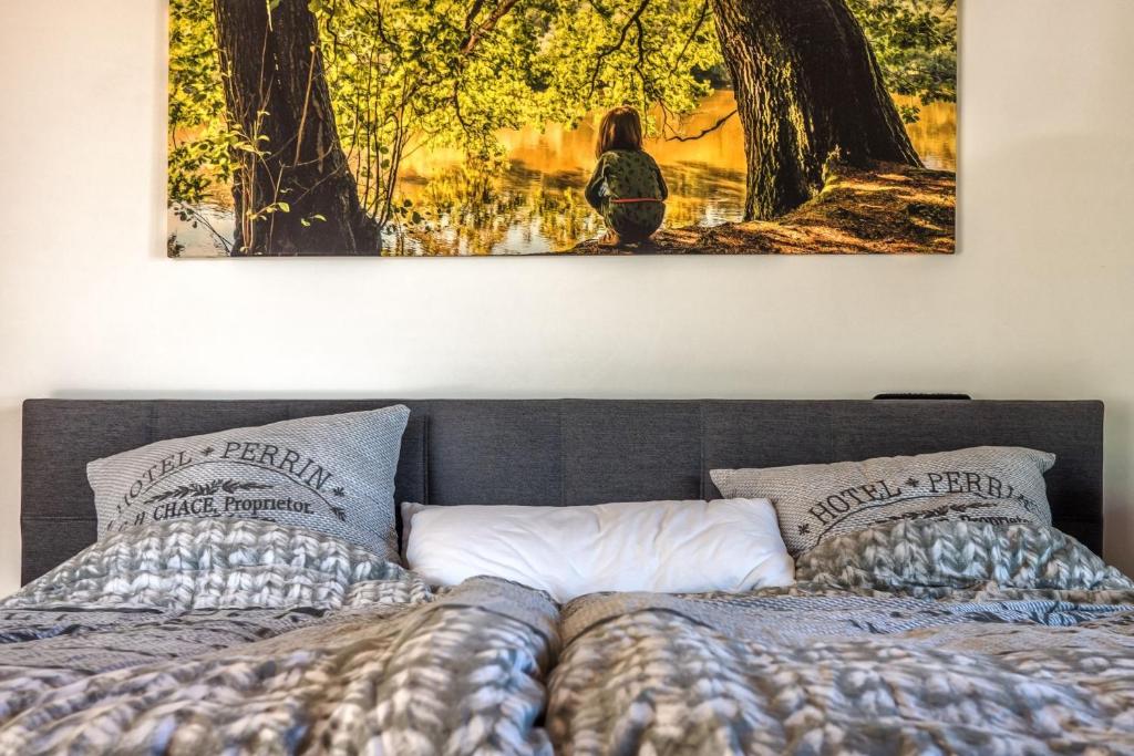 Postel nebo postele na pokoji v ubytování MöhneSeeBlick