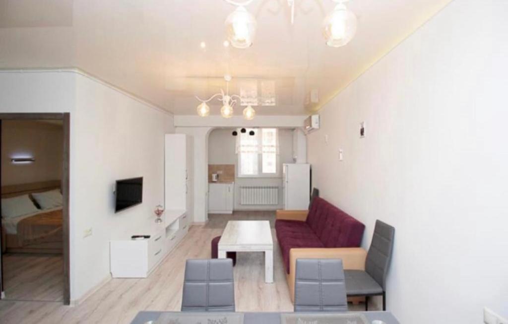 TV a/nebo společenská místnost v ubytování Excellent apartment in the Republic Square Pushkin 3