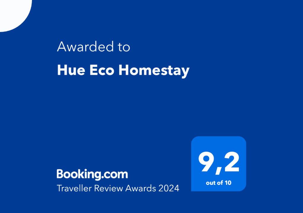 Sertifikat, nagrada, logo ili drugi dokument prikazan u objektu Hue Eco Homestay