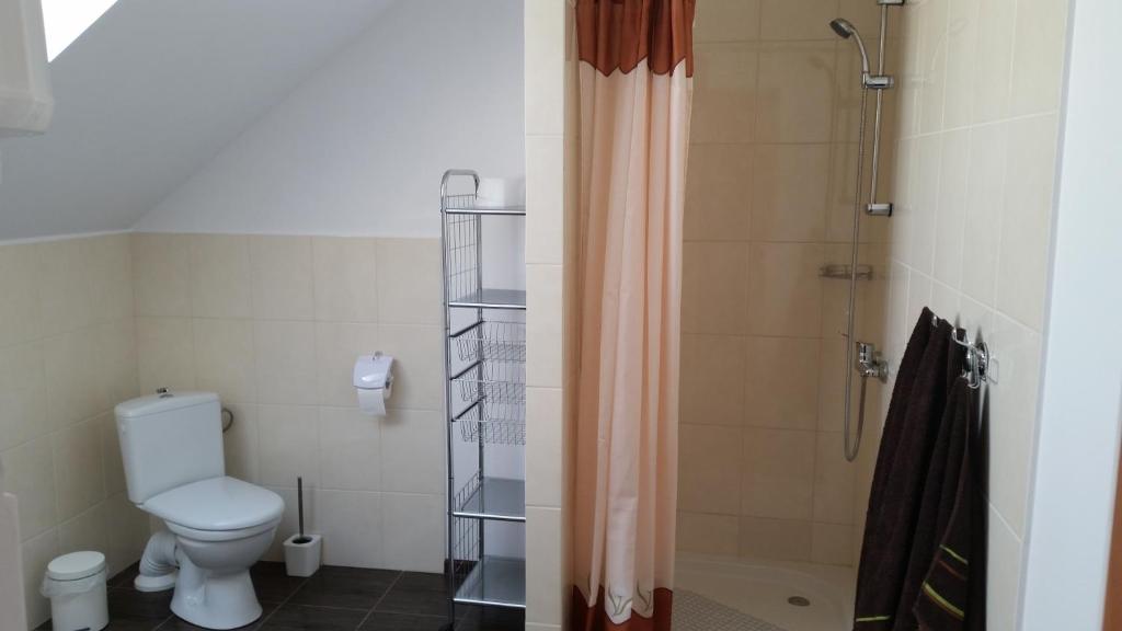 Kúpeľňa v ubytovaní Pokoje Gościnne u Agaty
