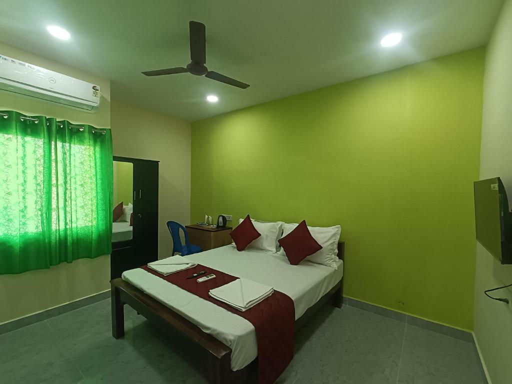 Ένα ή περισσότερα κρεβάτια σε δωμάτιο στο Trendz service apartments