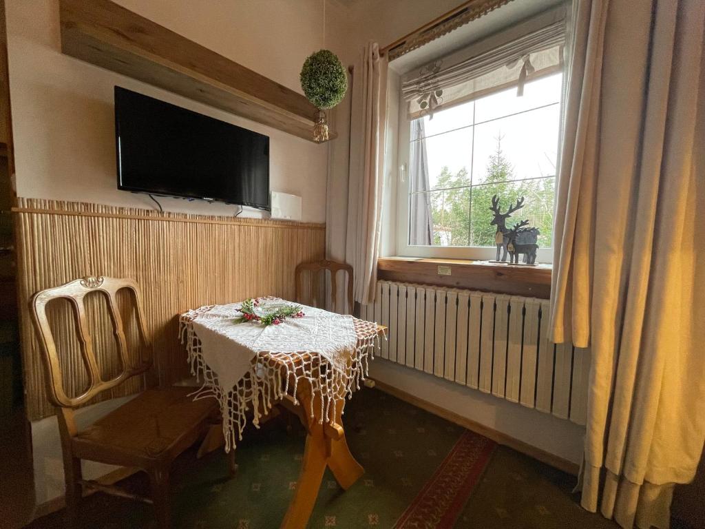TV a/nebo společenská místnost v ubytování Apartamenty pod Wiciokrzewem