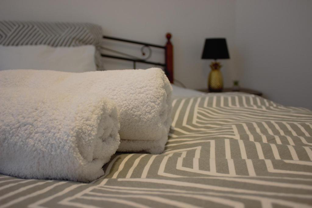 Postel nebo postele na pokoji v ubytování Apartmán Šurany