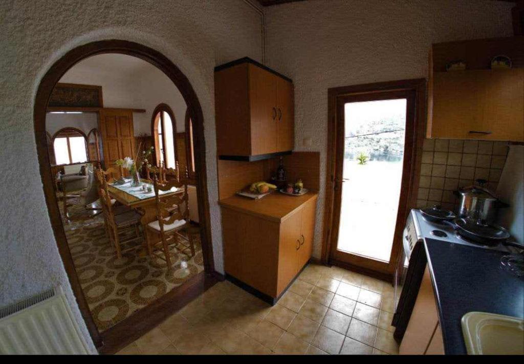 Kuchyňa alebo kuchynka v ubytovaní Apollonion Apartment Aigina