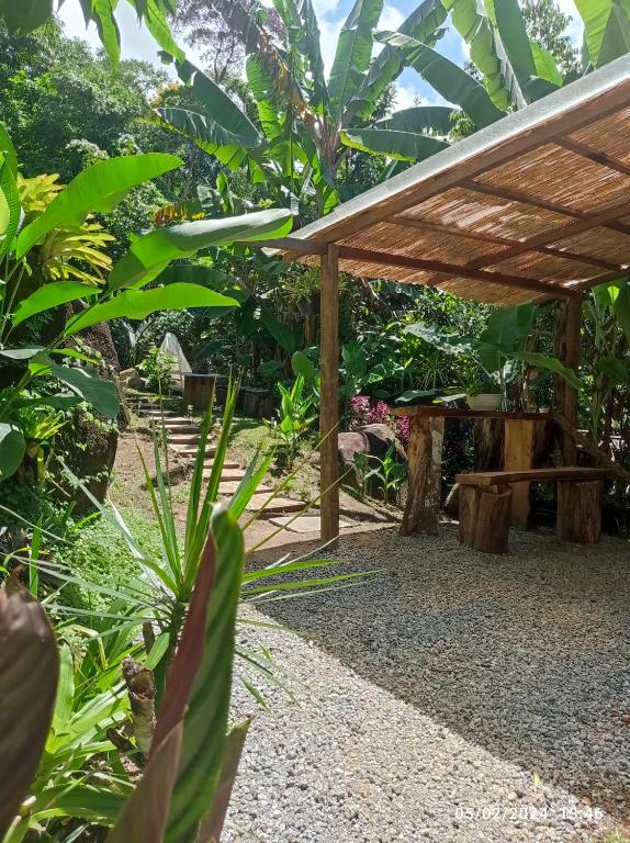 Zahrada ubytování Suites casa do indio jungle, a melhor vista da floresta