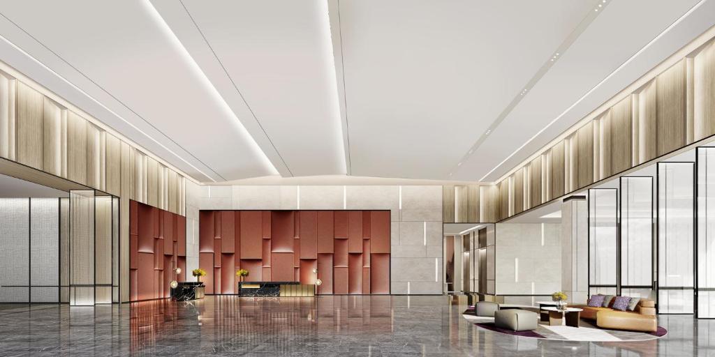 a rendering of a lobby of a building at Crowne Plaza Lanzhou New Area, an IHG Hotel in Lanzhou