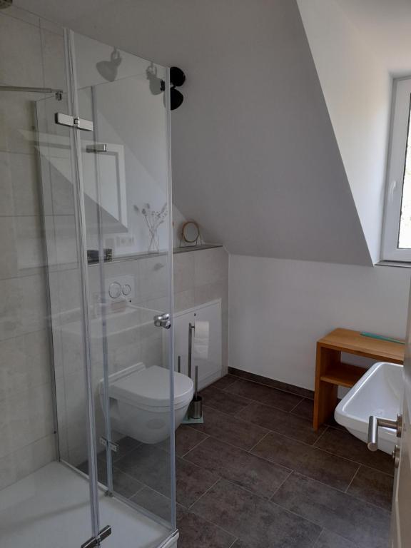 Koupelna v ubytování Ferienhaus Bug