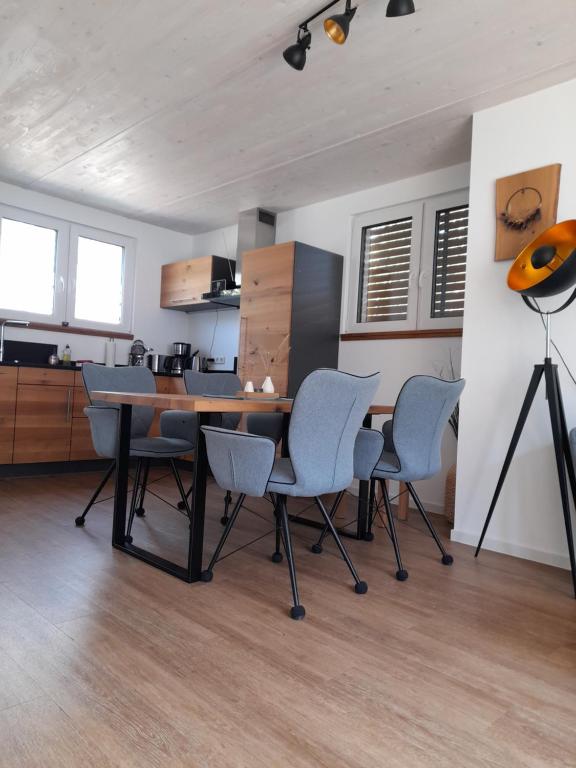 Kuchyň nebo kuchyňský kout v ubytování Ferienhaus Bug