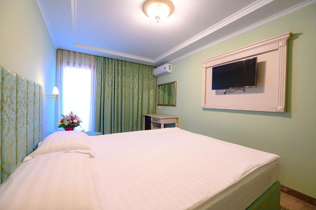 TV a/nebo společenská místnost v ubytování Hotel Iris-Mimoza