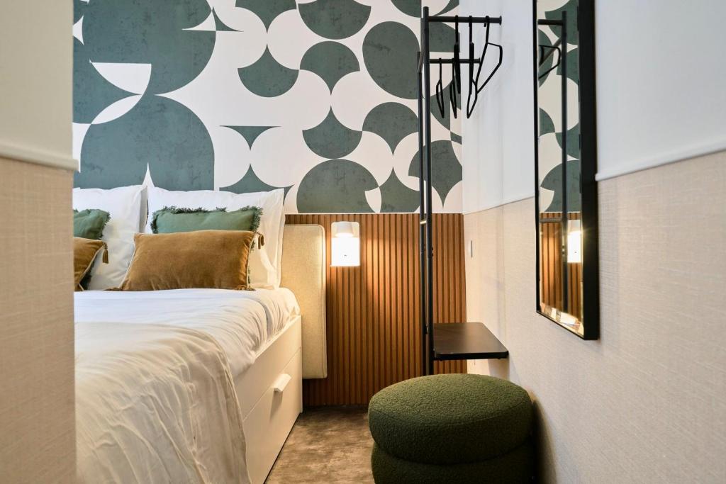 Postel nebo postele na pokoji v ubytování 1 bedroom apartment near Villa Cavrois - Croix