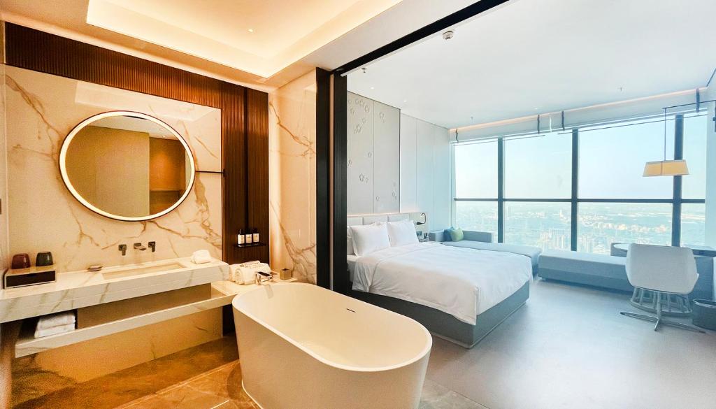 Koupelna v ubytování Wyndham Foshan Nanhai