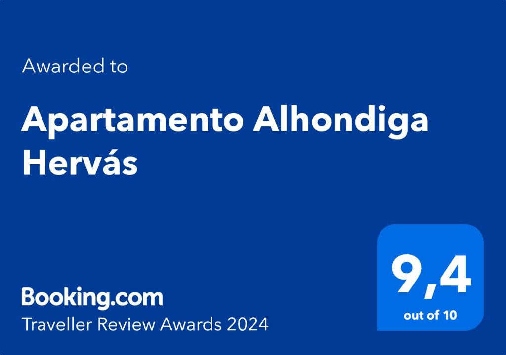 Сертификат, награда, вывеска или другой документ, выставленный в Apartamento Alhondiga Hervás