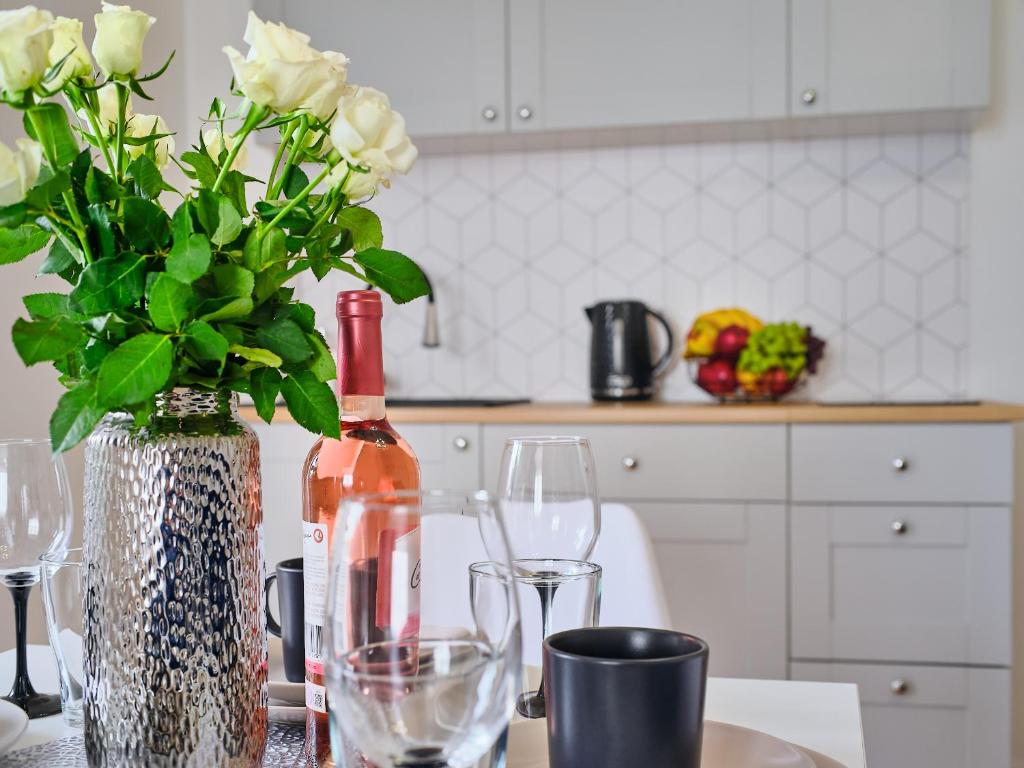 Kuchyňa alebo kuchynka v ubytovaní Villa Łeba II - Loft Apartments