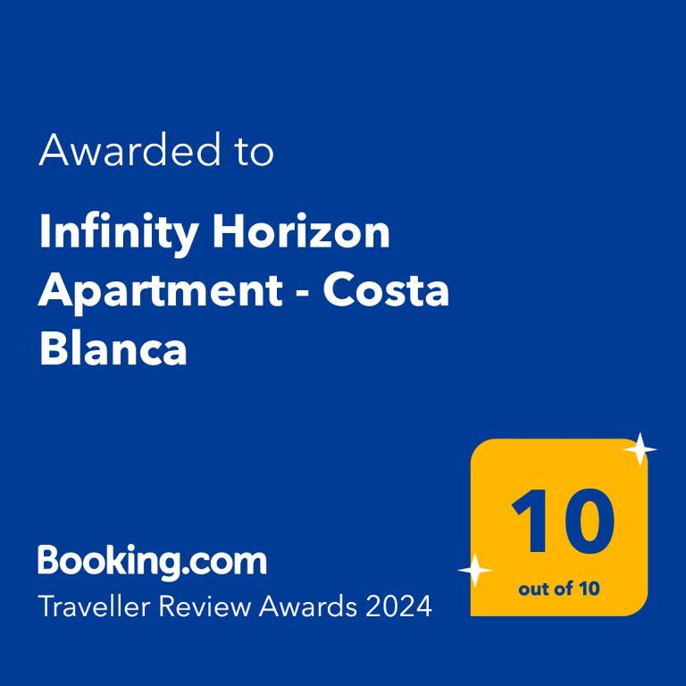 Certyfikat, podpis lub inny dokument wystawiony w obiekcie Infinity Horizon Apartment - Costa Blanca