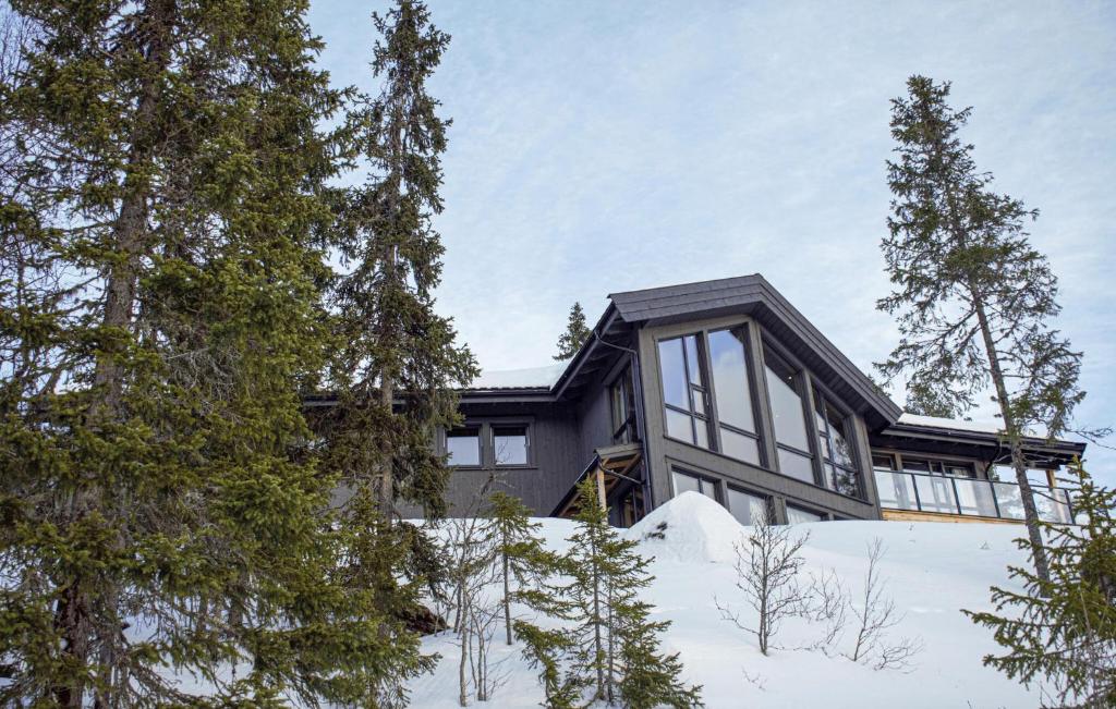 una casa en la nieve con árboles en Amazing Home In Eggedal With Wifi en Eggedal