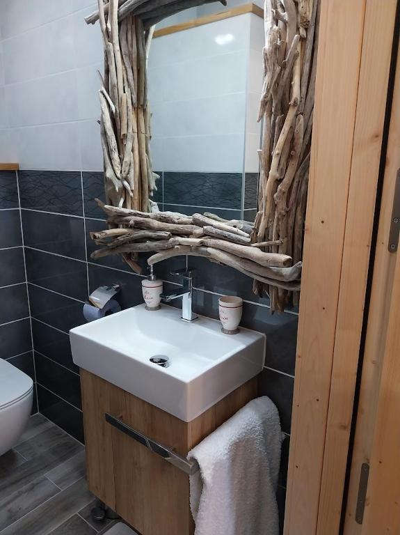 Koupelna v ubytování Le Chalet des 3 Ours