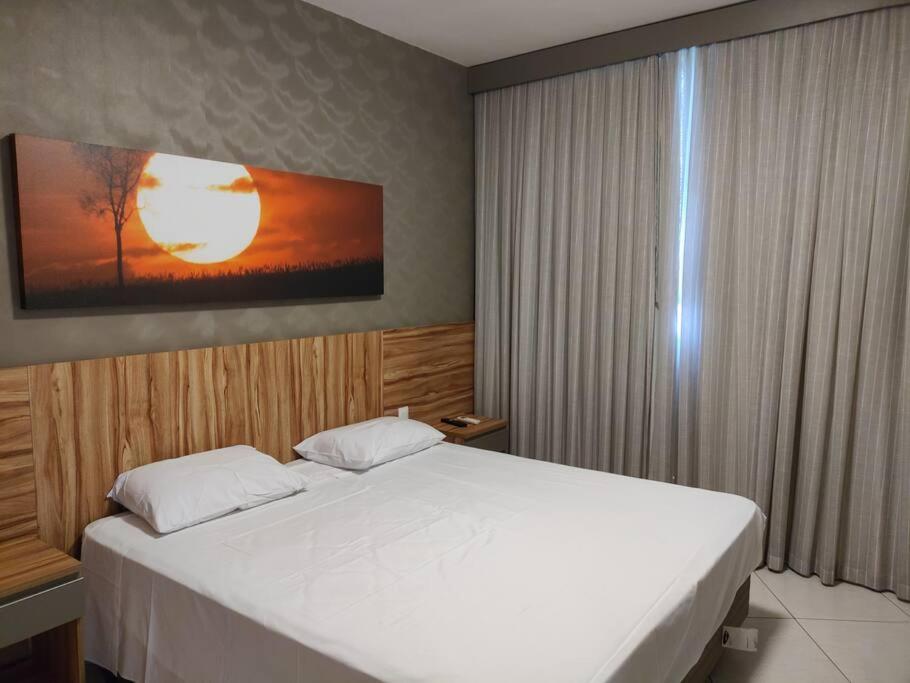 Postel nebo postele na pokoji v ubytování Condomínio Barretos Thermas Park Apto 514