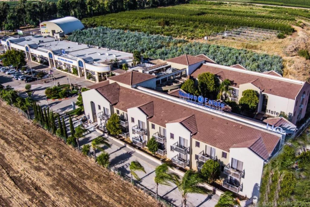 an overhead view of a building at a vineyard at Yarden Estate Boutique Hotel in Yesod Hamaala