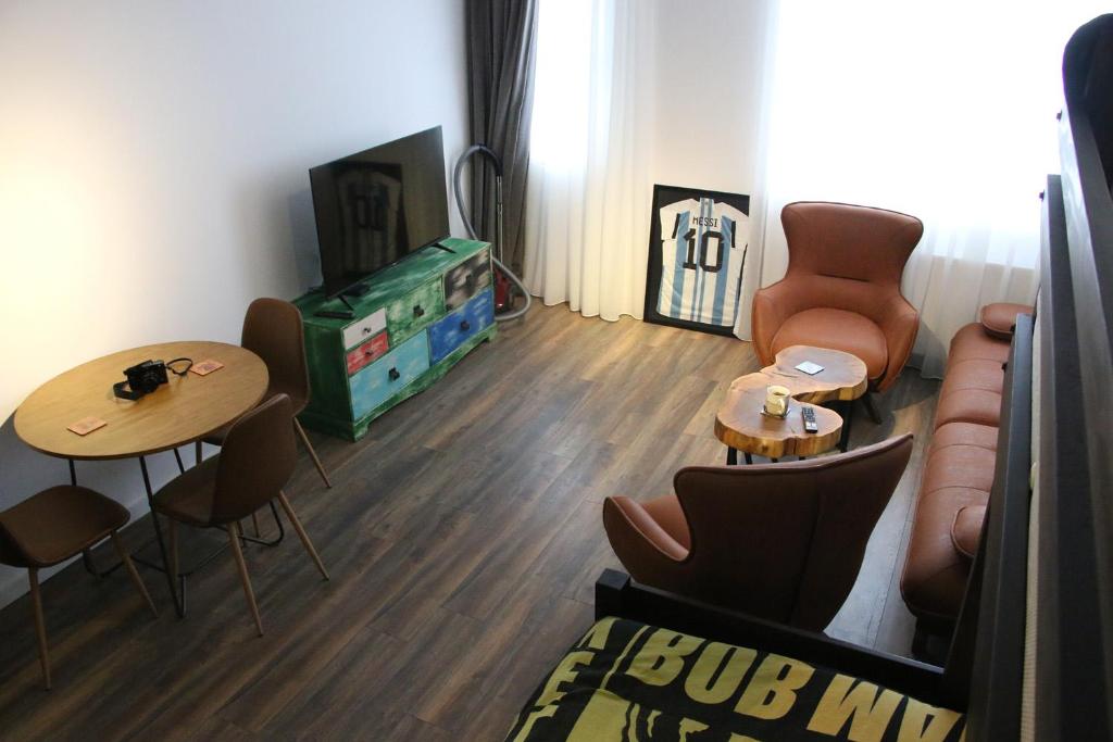 Posezení v ubytování ski-in/ski-out apartment in Gudauri