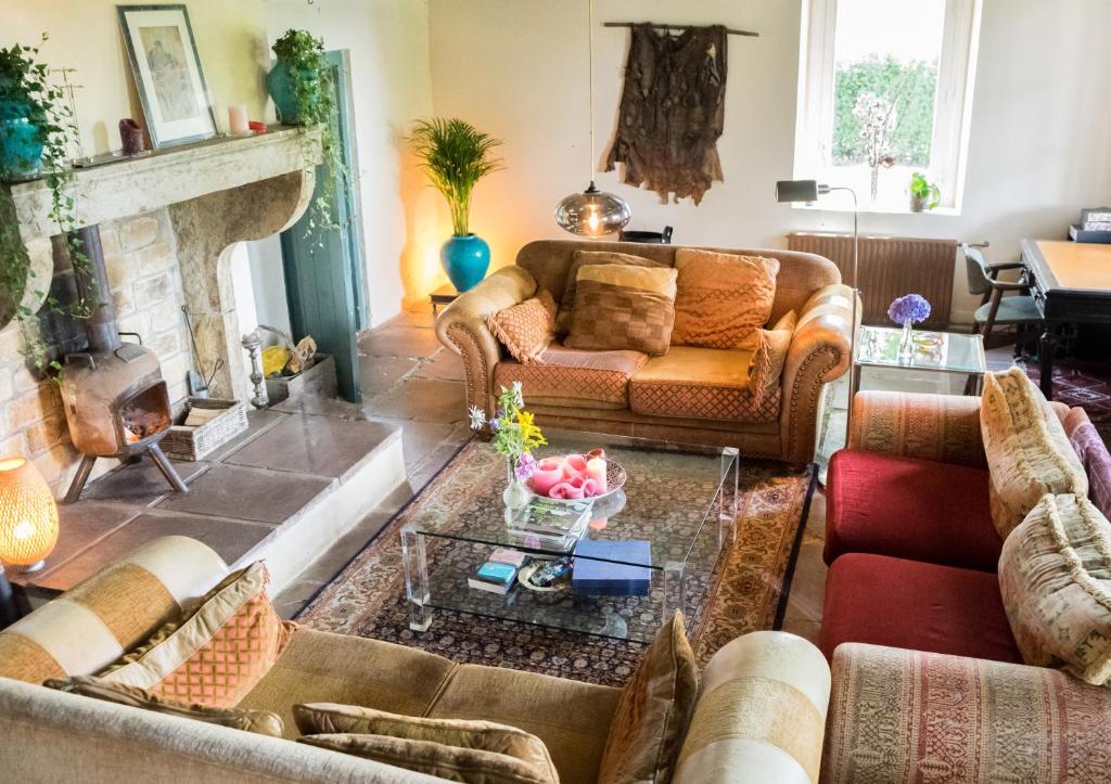 Χώρος καθιστικού στο Bohemian Experience Wellness, Jacuzzi, Sauna, BBQ, Garden, Sleeps 14
