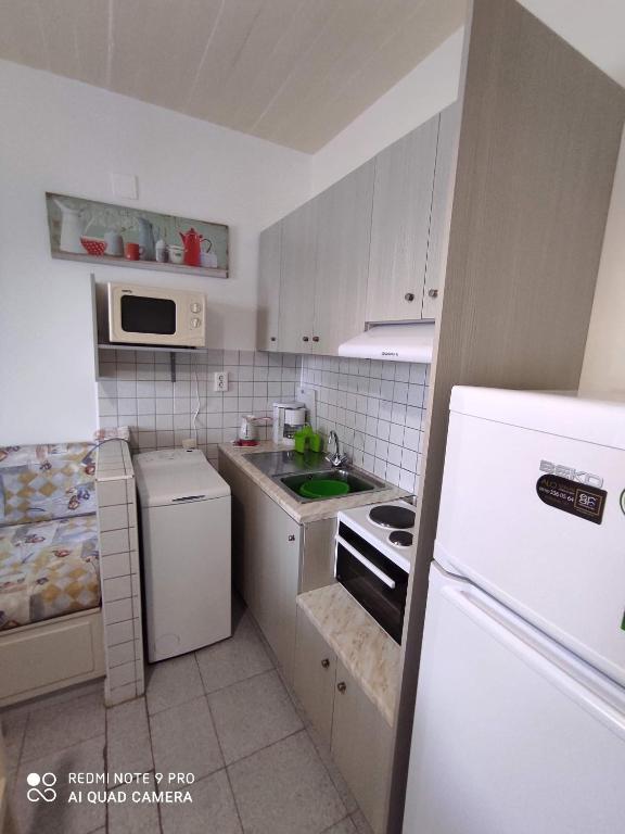 Kuchyň nebo kuchyňský kout v ubytování ZERVOS STUDIOS AND APARTMENTS