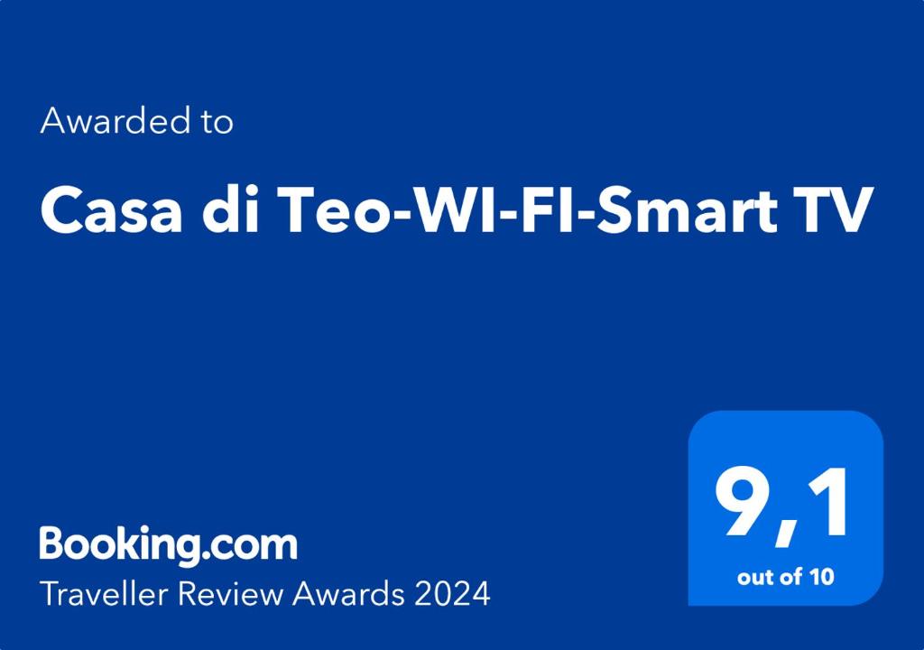 un schermo blu con le parole "casa dh taco" wi fi smart tv di Casa di Teo-WI-FI-Smart TV a Velletri