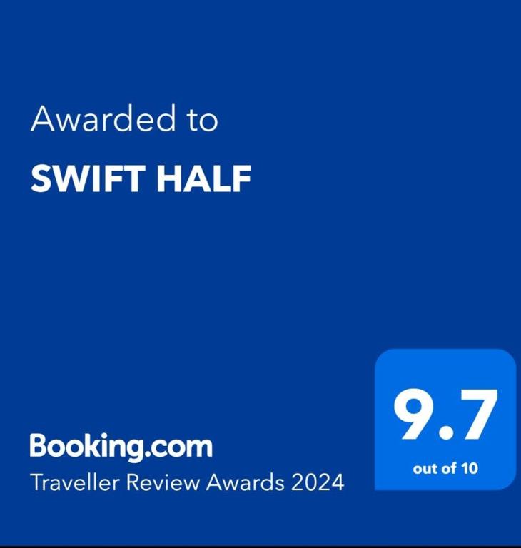 Certifikát, hodnocení, plakát nebo jiný dokument vystavený v ubytování SWIFT HALF