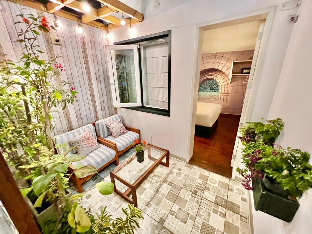 Posezení v ubytování La Casa del Viajero