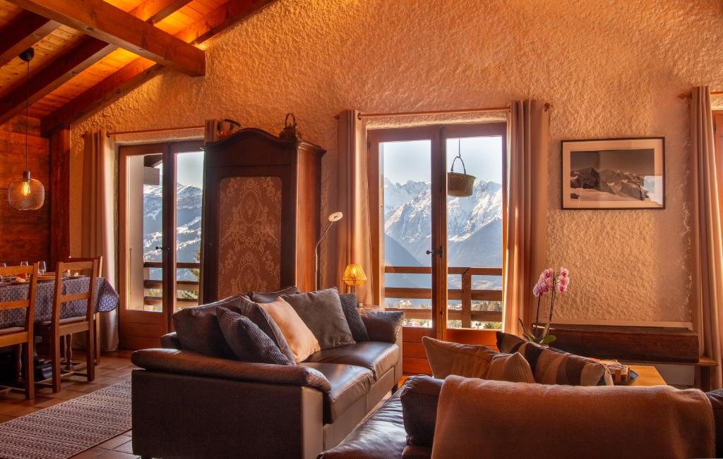 Posezení v ubytování Chalet Alexandre