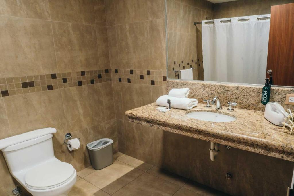 Koupelna v ubytování Hotel Marcelius