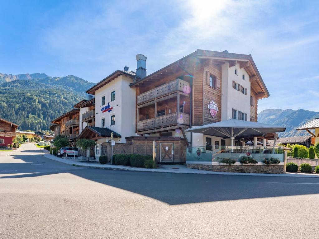 a large building on the side of a road at Mountainview in Kaprun
