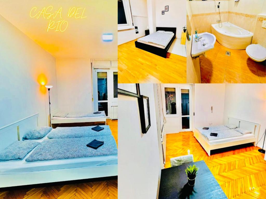Postel nebo postele na pokoji v ubytování CASA DEL RÍO