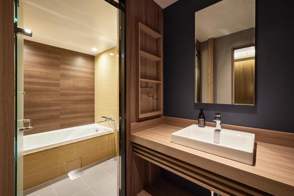 Koupelna v ubytování ALFIT HOTEL & BAR AKASAKA