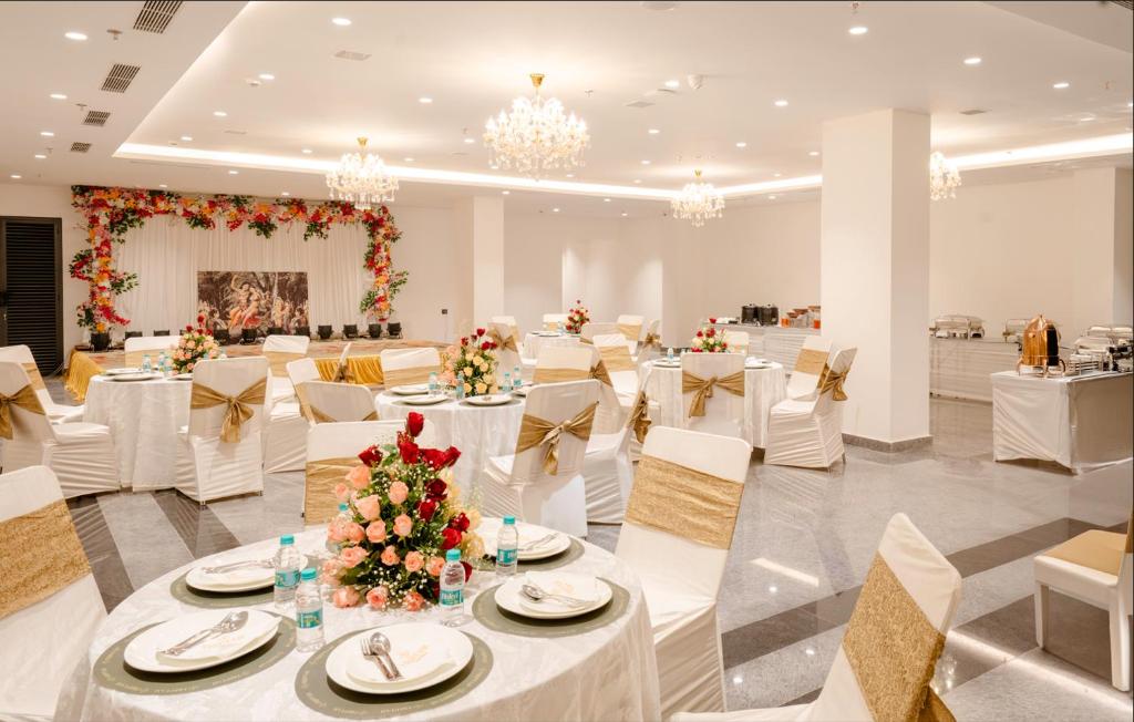 Restaurace v ubytování Triptam Vrindavan