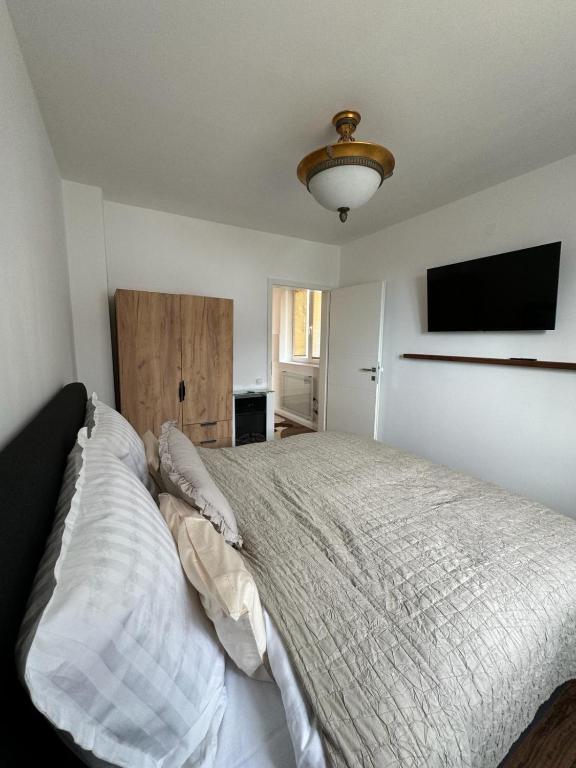 Postel nebo postele na pokoji v ubytování Chalet Weiß