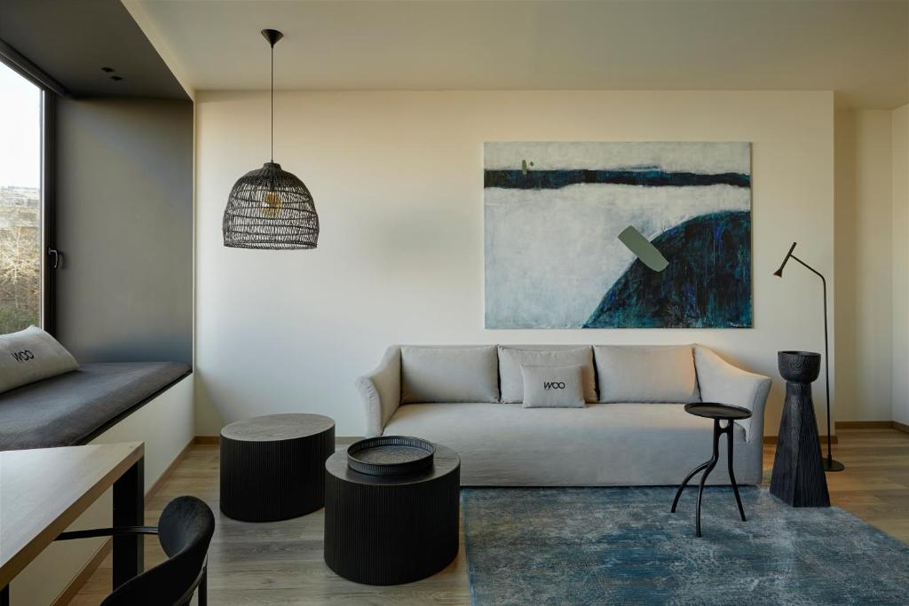 Posezení v ubytování Athens Woo Suites