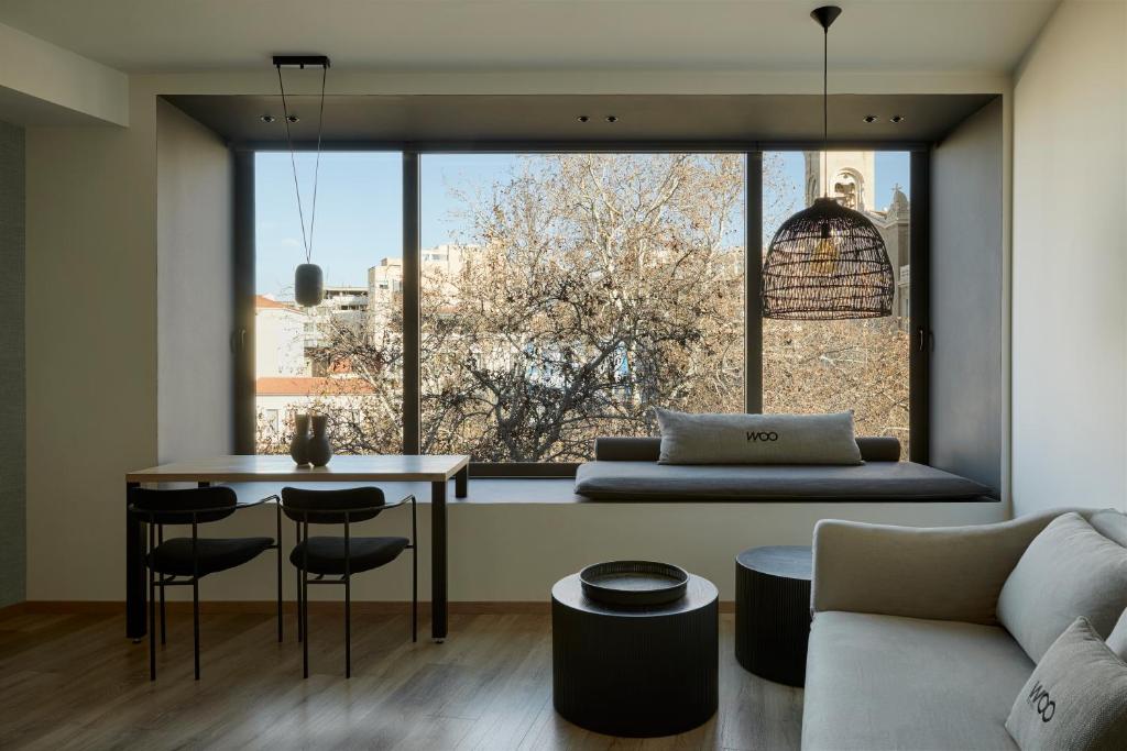 Posezení v ubytování Athens Woo Suites
