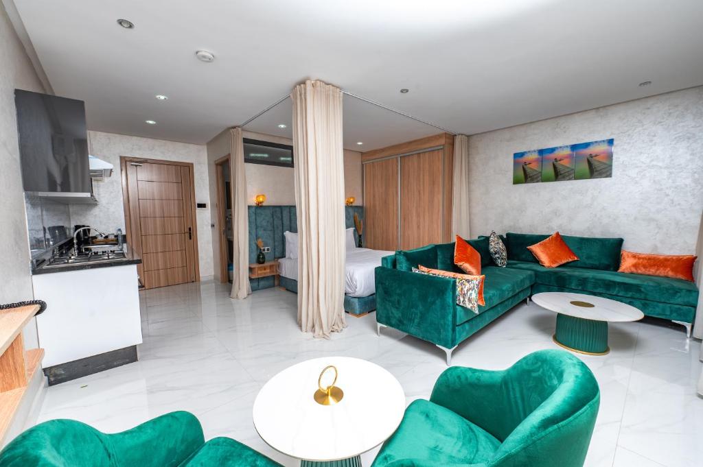 Posezení v ubytování Maarif elite suites