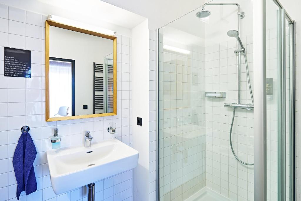 Koupelna v ubytování Apartmán Krásná Lípa č. 1